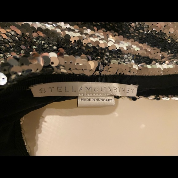 ⭐️⭐️NWT Stella McCartney One-Shoulder Sequin Cape Dress - Picture 3 of 8